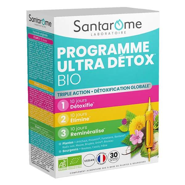 Santarome Bio - Programme Ultra Détox Bio - Détox globale - 30 ampoules