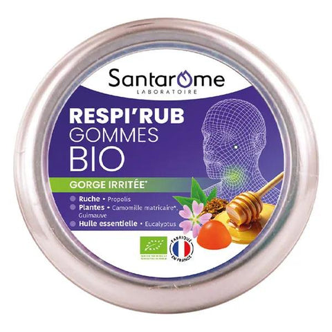 Santarome Bio Respir'Rub Bio-Gummibärchen bei Halsreizungen Propolis 45 g