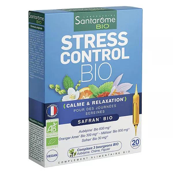 Santarome Bio - Stress Control Bio - Déstresse et apaise - 20 ampoules