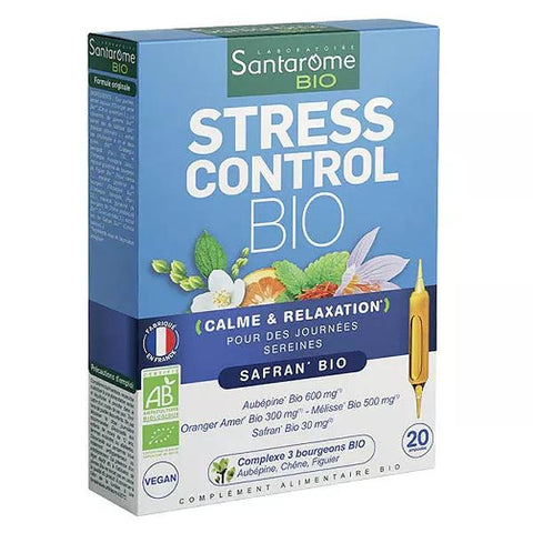 Santarome Bio - Stress Control Bio - Entspannt und beruhigt - 20 Ampullen