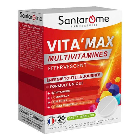 Santarome Bio Vita'max Multivitamines Effervescent Energie 30 comprimés