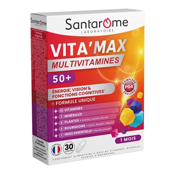 Santarome Bio Vita'max Multivitamines Sénior Energie & Vitalité 30 comprimés