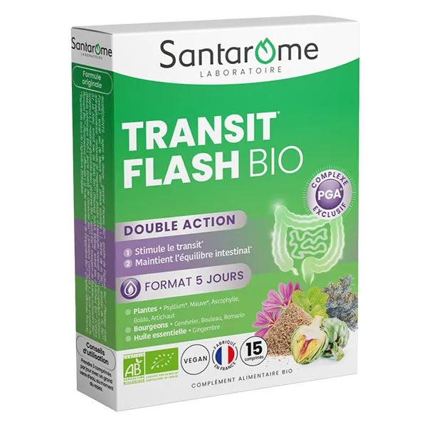 Santarome - Transit Flash Bio - Aide à la digestion - 15 comprimés