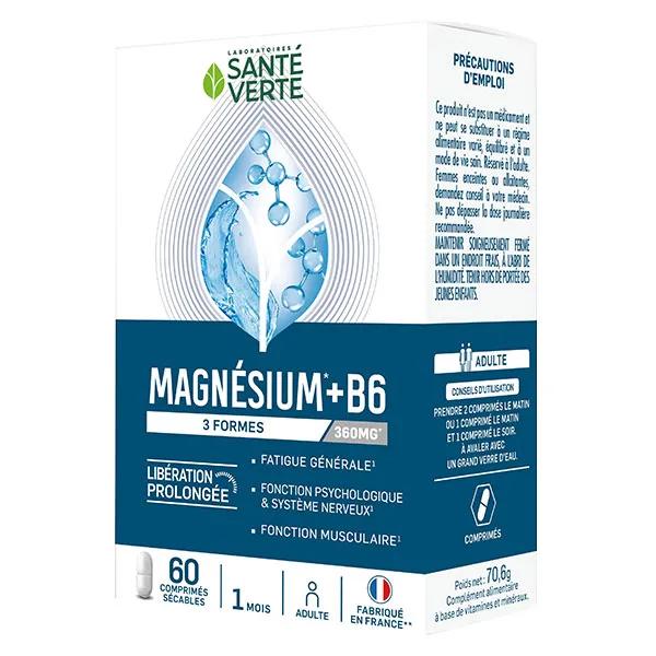 Santé Verte Ingrédients experts Magnésium 3 formes 60 comprimés