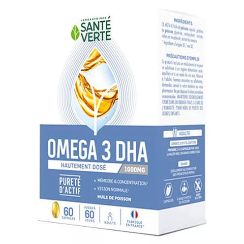 Santé Verte Omega-3 1000mg DHA 60 Kapseln