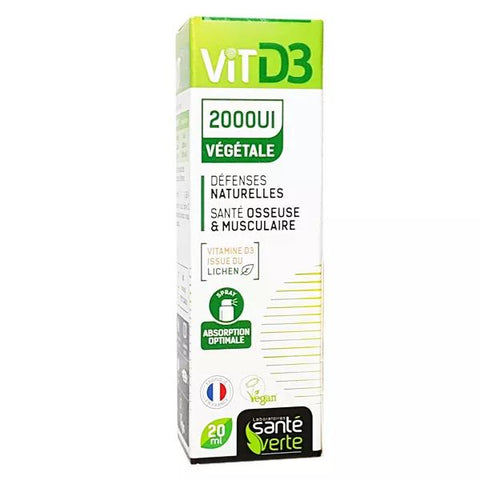 Santé Verte Plant-Based Vitamin D3 2000IU 20ml