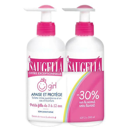 Saugella Girl Soin lavant intime féminin extraits Malva dès 3ans - 2x200ml