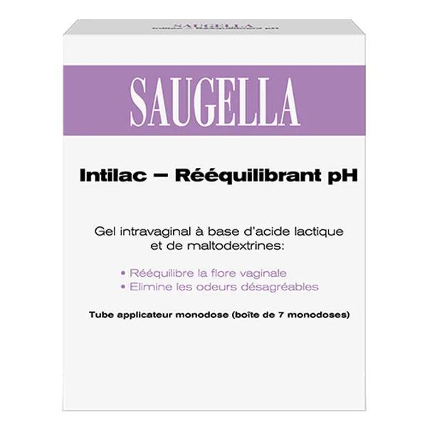 Saugella Intilac Gel vaginal Rééquilibrant pH, Flore Vaginale - Boite 7 Monodoses