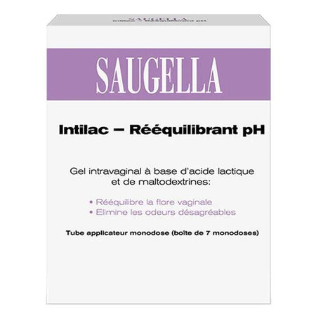 Saugella Intilac Gel vaginal Rééquilibrant pH, Flore Vaginale - Boite 7 Monodoses