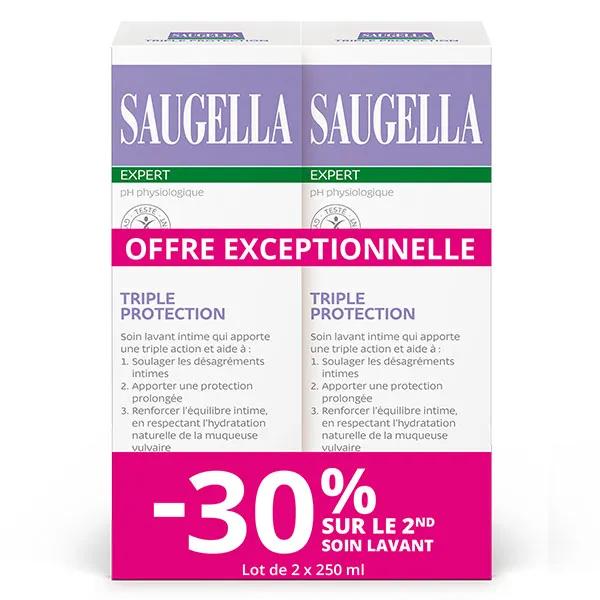 Saugella Triple Protection Soin Lavant Intime Inconforts intimes - 2x250 ml
