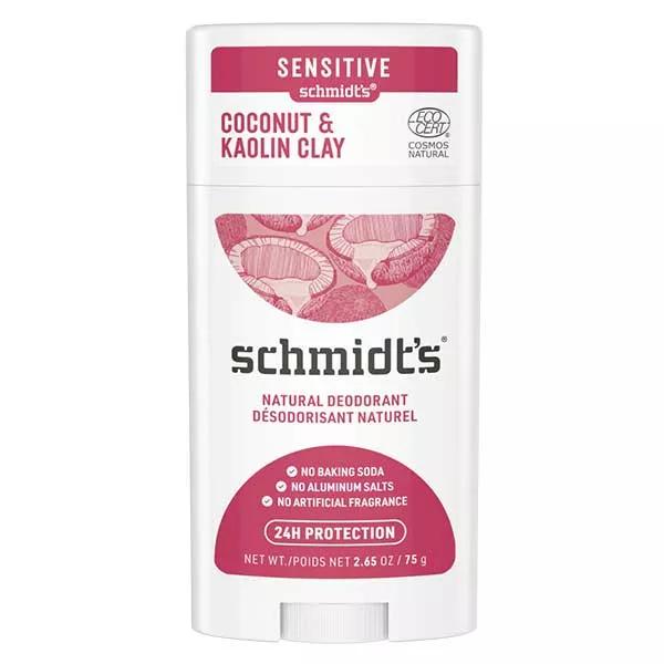 Schmidt's Sensitive Déodorant Stick Noix de Coco & Argile Kaolin 58 ml