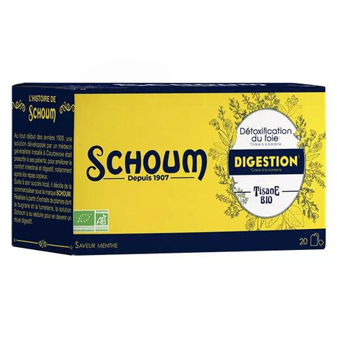 Schoum Digestion Organic Mint Herbal Tea 20 sachets