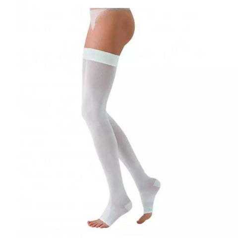 Sigvaris AT2 Open-Toe Hold-Up Stockings Class 2 Normal Size 5 White