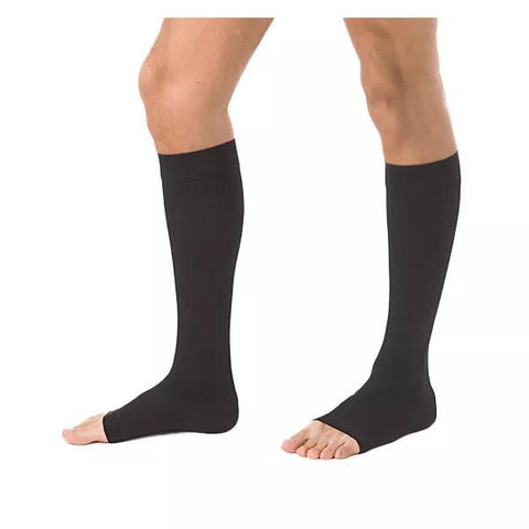 Sigvaris Essential Microfiber Men's Open Toe Socks Class 2 Normal Size L Black