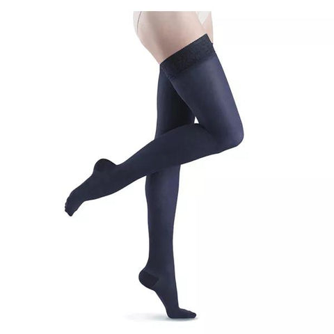 Sigvaris Essential Semi-Transparent Thigh Highs Class 2 Long Size S Navy