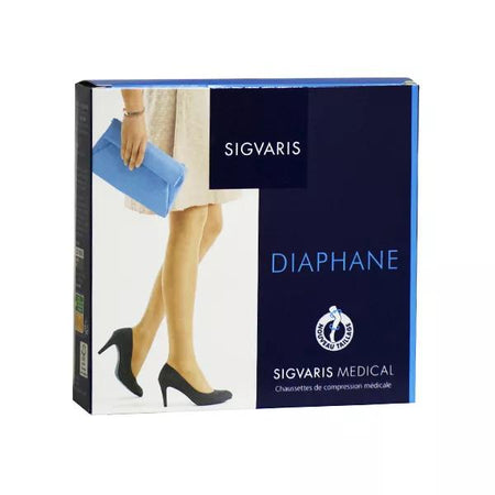Sigvaris Essentiel Semi-Transparent Bas Auto-Fixants Classe 2 Normal Taille XXL Dune