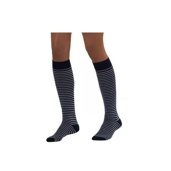 Sigvaris Marinière Femme Chaussettes Classe 2 Taille M Normal Bleu