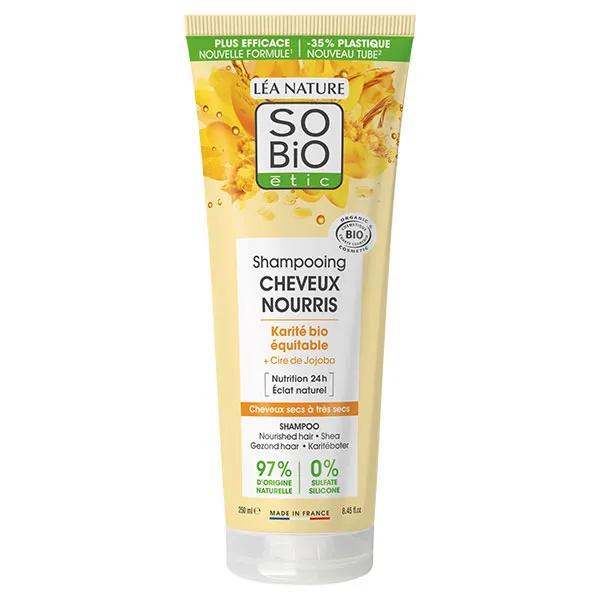 So'Bio Étic Cheveux Nourris Shampoing Karité & Cire de Jojoba Bio 250ml