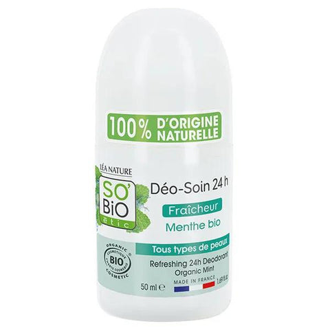 So'Bio étic Deo-Pflege 24h – Bio-Minze – 50 ml