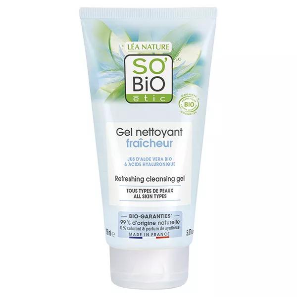 So'Bio Étic Hydra Aloe Vera Gel Nettoyant Fraîcheur Jus d'Aloe Vera Bio (150 ml)