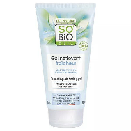 So'Bio Étic Hydra Aloe Vera Gel Nettoyant Fraîcheur Jus d'Aloe Vera Bio (150 ml)