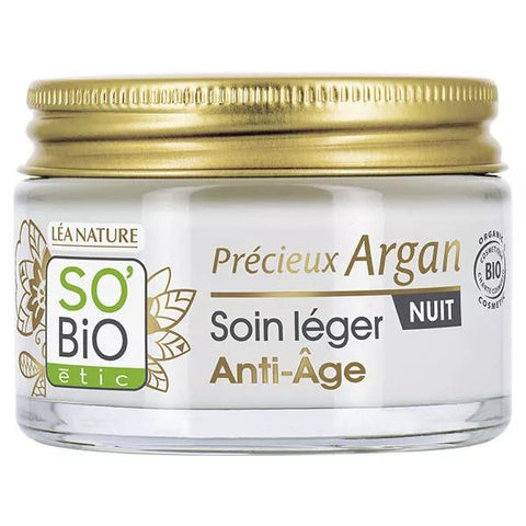 So'Bio Étic Précieux Argan Soin Léger Anti-Âge Nuit Bio (50 ml)