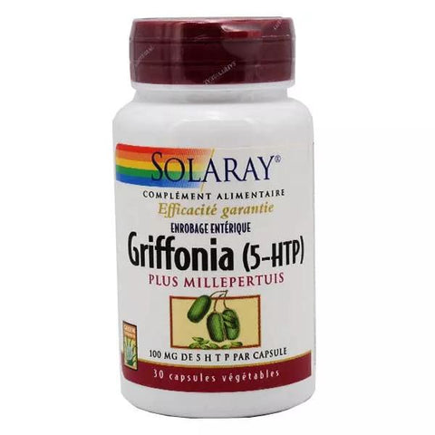 Solaray Griffonia 5-HTP 100mg + Johanniskraut 210mg 30 vegetarische Kapseln