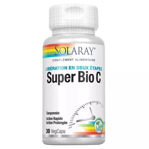 Solaray Super Bio C gepuffert 500 mg 30 pflanzliche Kapseln