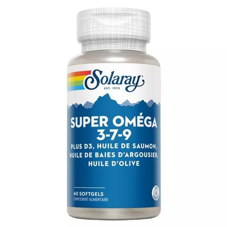 Solaray Super Oméga 3-7-9 + Vitamine D 60 gélules