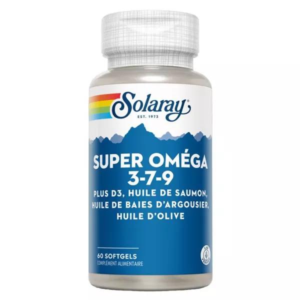 Solaray Super Oméga 3-7-9 + Vitamine D 60 gélules