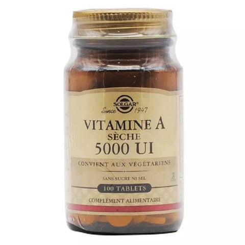 Solgar Dry Vitamin A 5000IU 100 Tablets