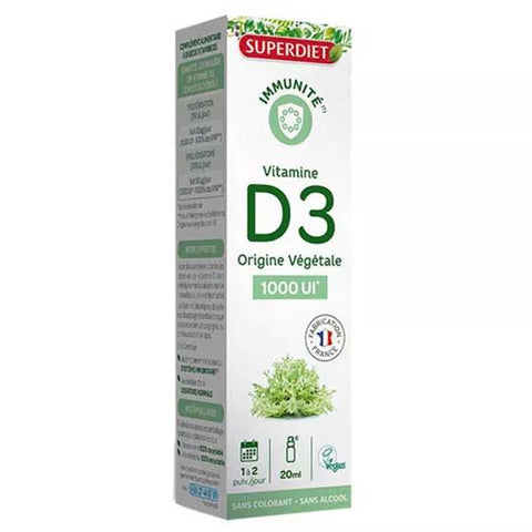 SuperDiet Vegan Vitamin D3 1000IU 20ml