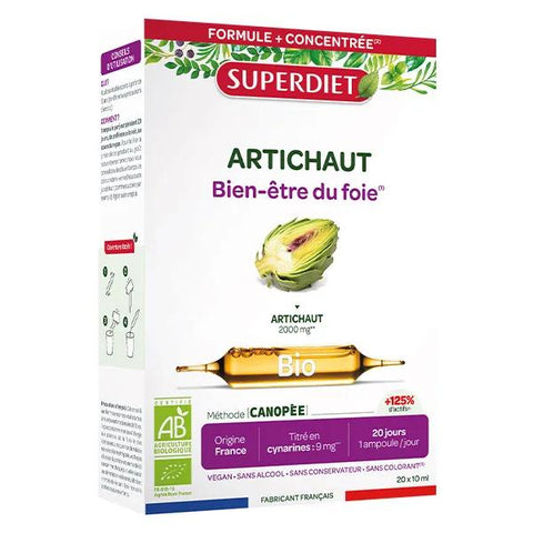 Superdiet Organic Artichoke 20 x 10ml ampoules