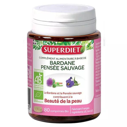 Superdiet Burdock Wild Pansy Organic 80 tablets