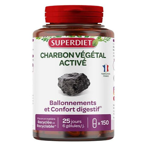 Superdiet Vegetable Charcoal 150 capsules