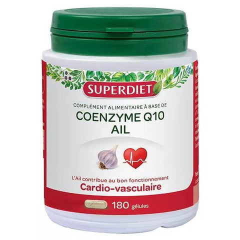 Superdiet Coenzyme Q10 + Garlic 180 capsules
