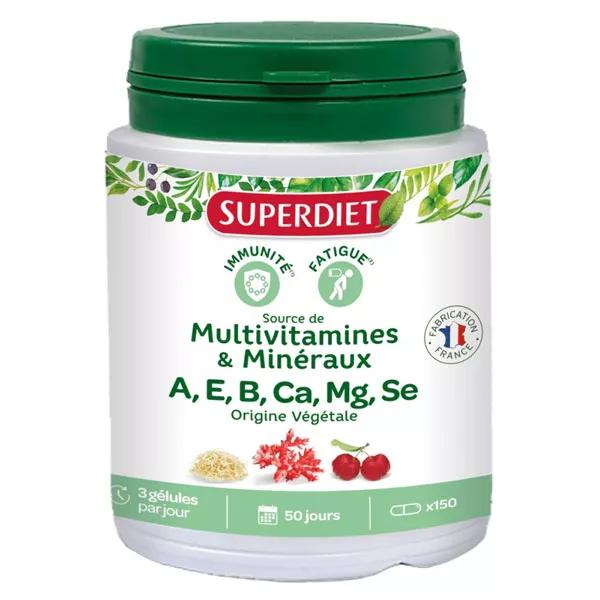 Superdiet Complexe Multivitamines et Mineraux 150 gélules