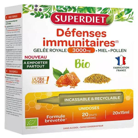 Superdiet Gelée Royale 3000mg Bio 20 unidoses