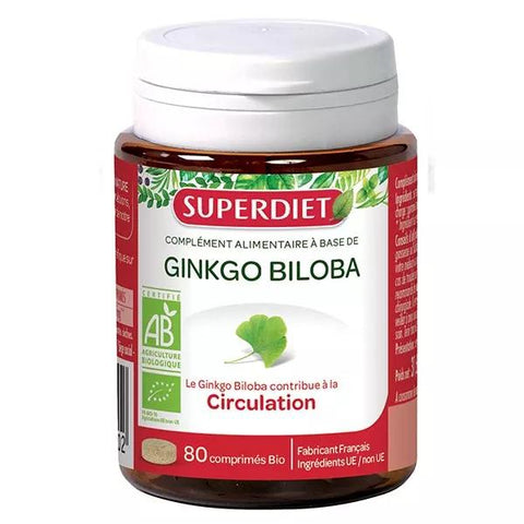 Superdiet Organic Ginkgo Biloba 80 tablets