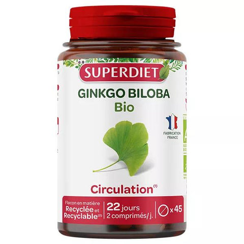 Superdiet Organic Ginkgo 45 tablets