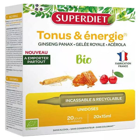 Superdiet Organic Ginseng Royal Jelly 20 unit doses