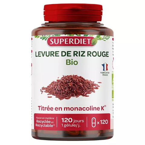 Superdiet Organic Red Yeast Rice 120 capsules