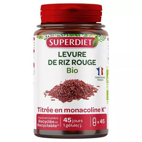 Superdiet Organic Red Yeast Rice 45 capsules