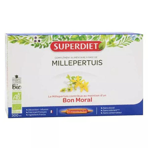 Superdiet Organic St. John's Wort 20 ampoules of 15ml