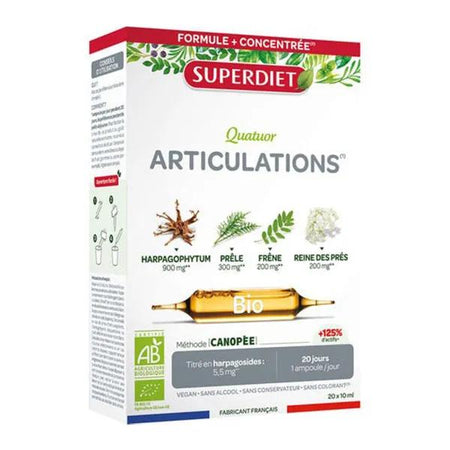 Superdiet Quatuor Articulations Bio 20 ampoules