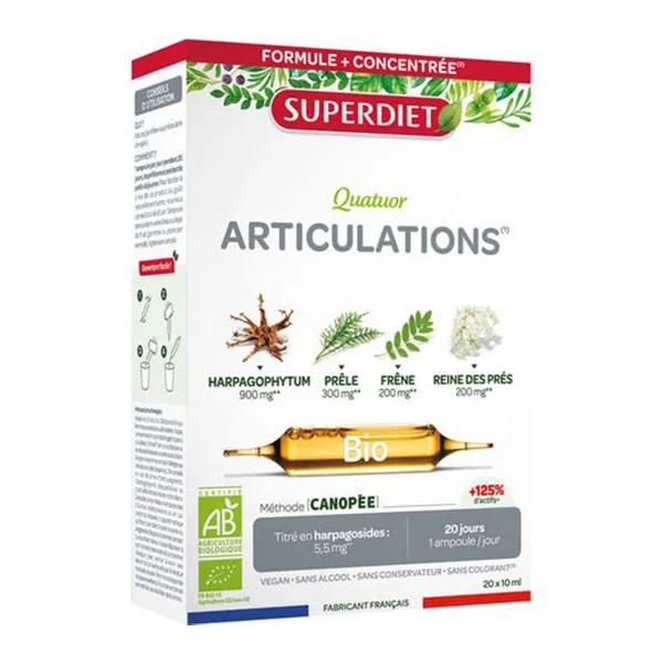 Superdiet Quatuor Articulations Bio 20 ampoules