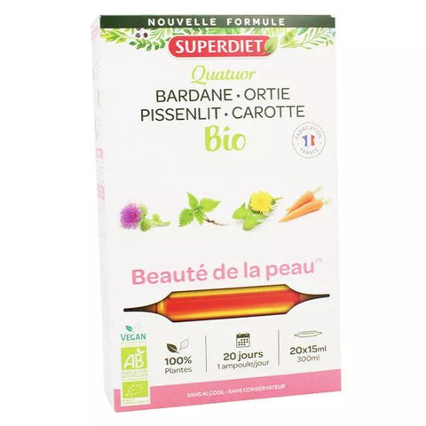 Superdiet Organic Skin Beauty Quatuor 20 ampoules