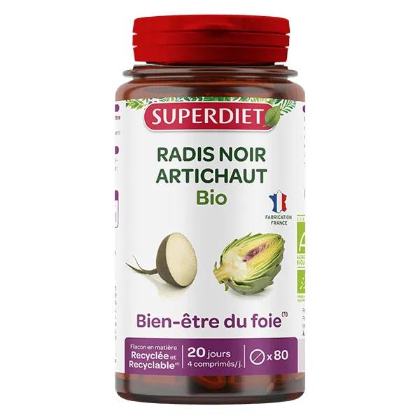Superdiet Radis Noir Artichaut Bio 80 comprimés