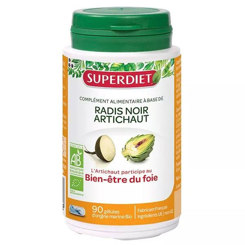 Superdiet Organic Black Radish Artichoke 90 capsules