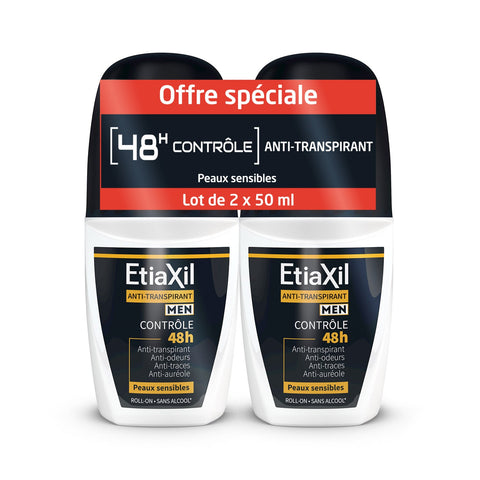 Etiaxil Antitranspirant Roll-On Herren 48h (2 x 50 ml)